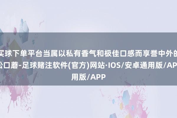买球下单平台当属以私有香气和极佳口感而享誉中外的松口蘑-足球赌注软件(官方)网站·IOS/安卓通用版/APP