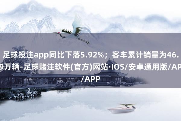 足球投注app同比下落5.92%；客车累计销量为46.09万辆-足球赌注软件(官方)网站·IOS/安卓通用版/APP