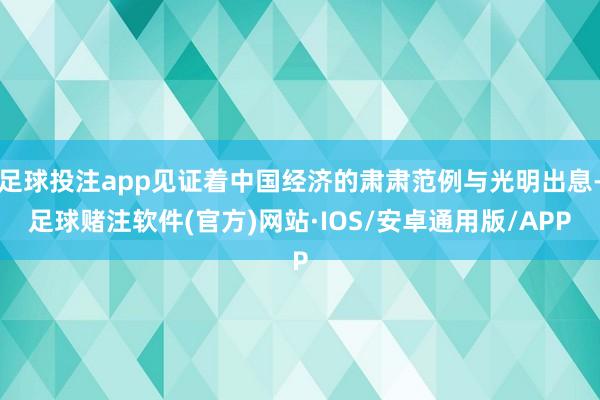 足球投注app见证着中国经济的肃肃范例与光明出息-足球赌注软件(官方)网站·IOS/安卓通用版/APP