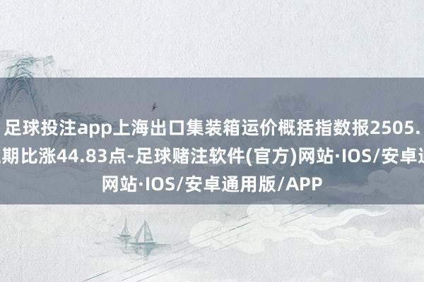 足球投注app上海出口集装箱运价概括指数报2505.17点，与上期比涨44.83点-足球赌注软件(官方)网站·IOS/安卓通用版/APP