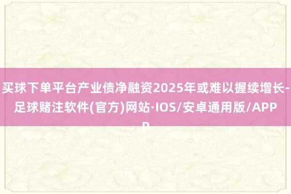 买球下单平台产业债净融资2025年或难以握续增长-足球赌注软件(官方)网站·IOS/安卓通用版/APP
