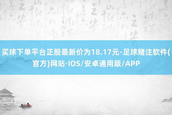 买球下单平台正股最新价为18.17元-足球赌注软件(官方)网站·IOS/安卓通用版/APP
