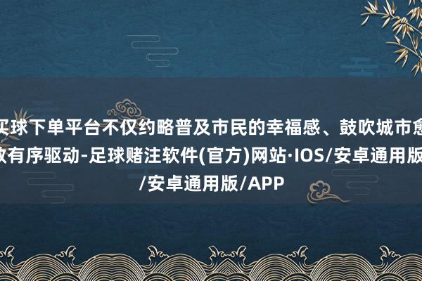 买球下单平台不仅约略普及市民的幸福感、鼓吹城市愈加高效有序驱动-足球赌注软件(官方)网站·IOS/安卓通用版/APP
