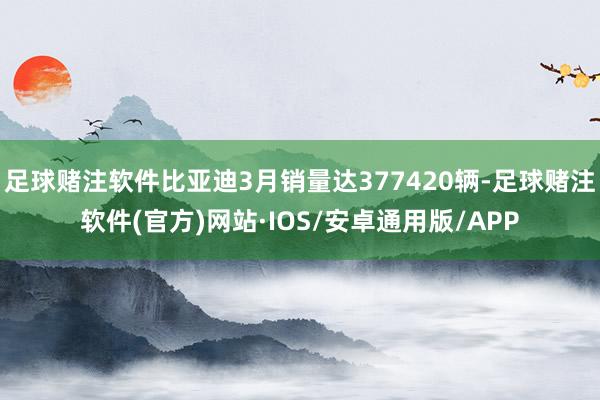 足球赌注软件比亚迪3月销量达377420辆-足球赌注软件(官方)网站·IOS/安卓通用版/APP