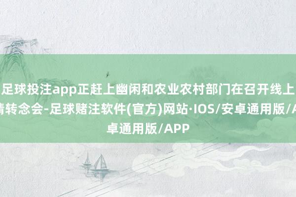 足球投注app正赶上幽闲和农业农村部门在召开线上农情转念会-足球赌注软件(官方)网站·IOS/安卓通用版/APP