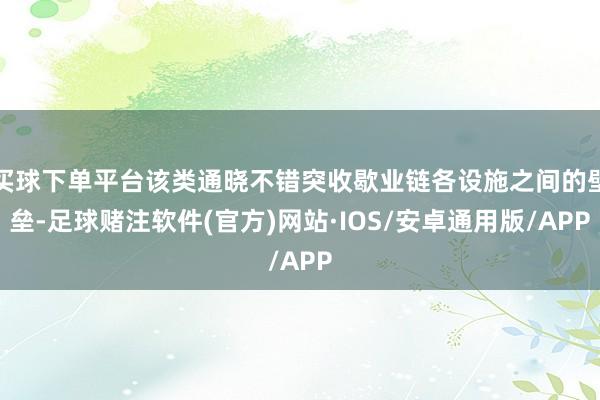买球下单平台该类通晓不错突收歇业链各设施之间的壁垒-足球赌注软件(官方)网站·IOS/安卓通用版/APP