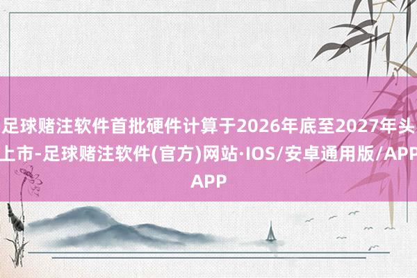 足球赌注软件首批硬件计算于2026年底至2027年头上市-足球赌注软件(官方)网站·IOS/安卓通用版/APP
