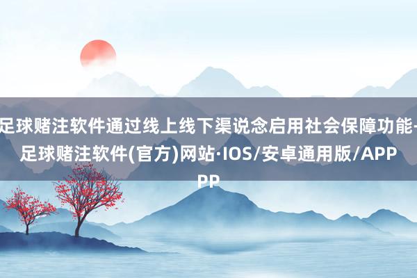 足球赌注软件通过线上线下渠说念启用社会保障功能-足球赌注软件(官方)网站·IOS/安卓通用版/APP