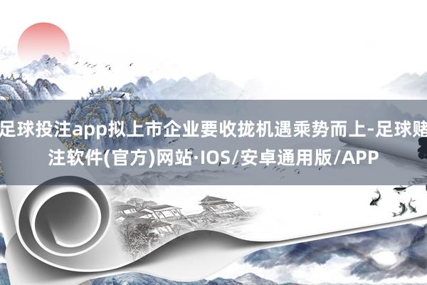 足球投注app拟上市企业要收拢机遇乘势而上-足球赌注软件(官方)网站·IOS/安卓通用版/APP