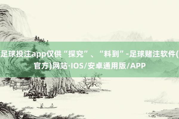 足球投注app仅供“探究”、“料到”-足球赌注软件(官方)网站·IOS/安卓通用版/APP