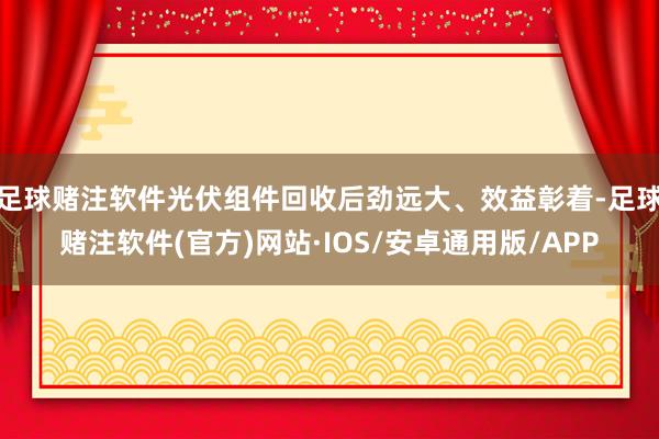 足球赌注软件光伏组件回收后劲远大、效益彰着-足球赌注软件(官方)网站·IOS/安卓通用版/APP