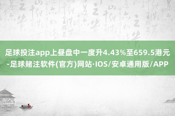 足球投注app上昼盘中一度升4.43%至659.5港元-足球赌注软件(官方)网站·IOS/安卓通用版/APP