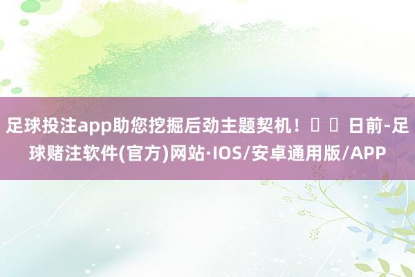 足球投注app助您挖掘后劲主题契机！		　　日前-足球赌注软件(官方)网站·IOS/安卓通用版/APP