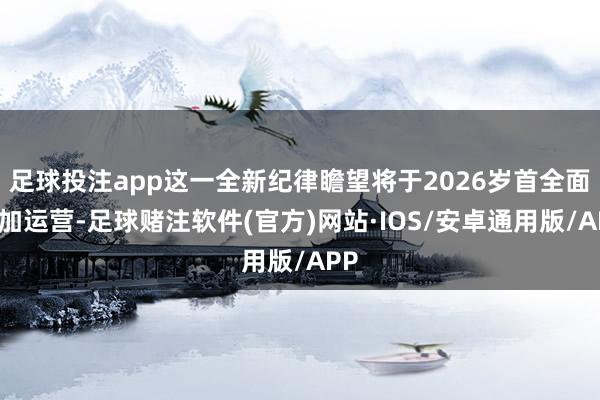 足球投注app这一全新纪律瞻望将于2026岁首全面参加运营-足球赌注软件(官方)网站·IOS/安卓通用版/APP