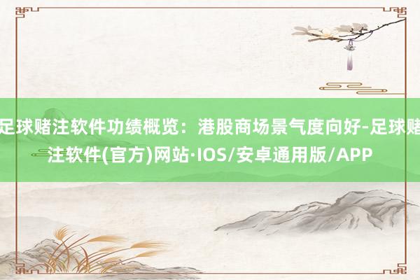 足球赌注软件　　功绩概览：港股商场景气度向好-足球赌注软件(官方)网站·IOS/安卓通用版/APP